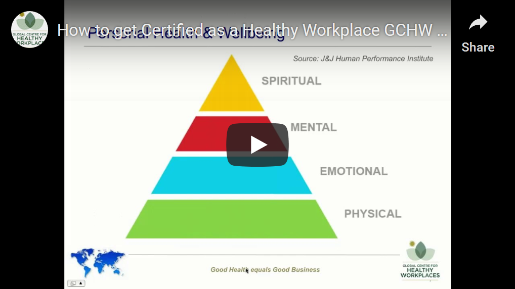 Certification Webinar Video on How to get Certified as a Healthy Workplace